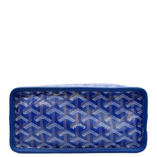 GOYARD Anjou Mini Goyardine Canvas Shoulder Bag Blue