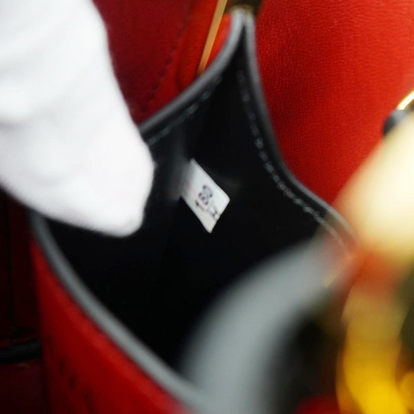 PRADA Pannier Saffiano Leather Bucket Bag Black