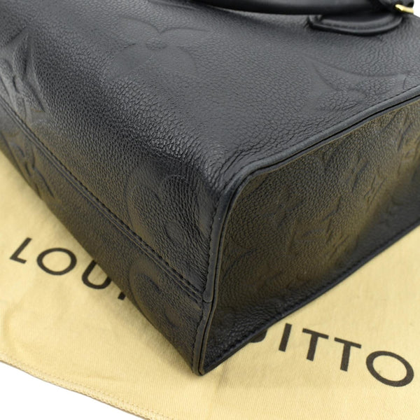 LOUIS VUITTON Onthego PM Monogram Empreinte Tote Shoulder Bag Black