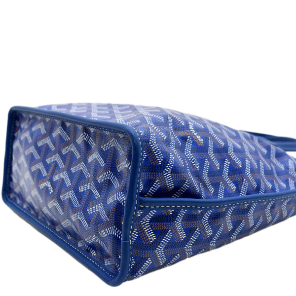 GOYARD Anjou Mini Goyardine Canvas Shoulder Bag Blue