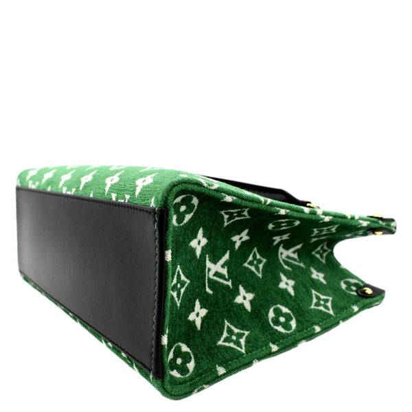 LOUIS VUITTON Onthego PM Monogram Velvet Tote Shoulder Bag Green