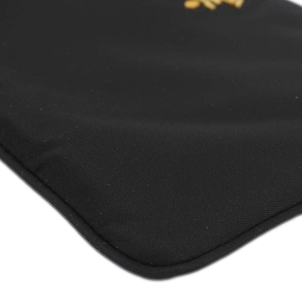 PRADA Tessuto Nylon Pochette Hobo Bag Black