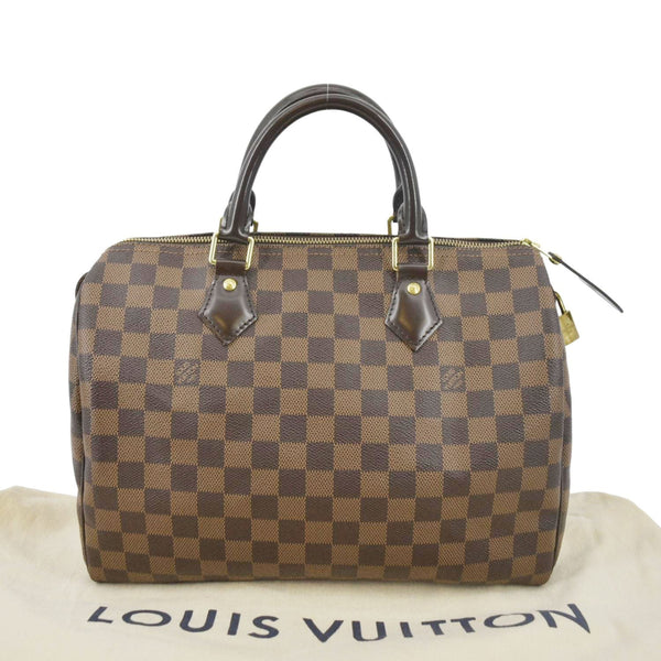 LOUIS VUITTON Speedy 30 Damier Ebene Satchel Bag Brown
