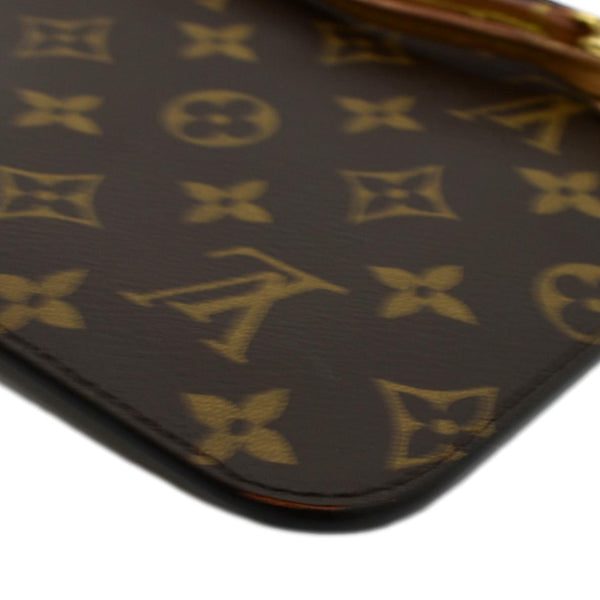 LOUIS VUITTON Neverfull Monogram Canvas Pochette Wristlet Pouch Fuchsia