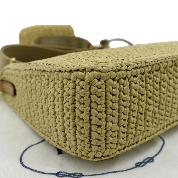 PRADA Re-Edition 2005 Raffia Shoulder Bag Beige