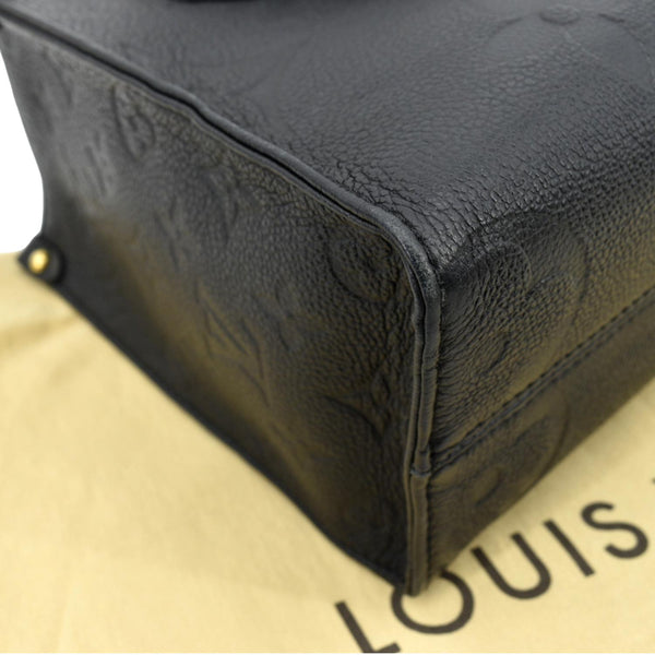 LOUIS VUITTON Onthego PM Monogram Empreinte Tote Shoulder Bag Black