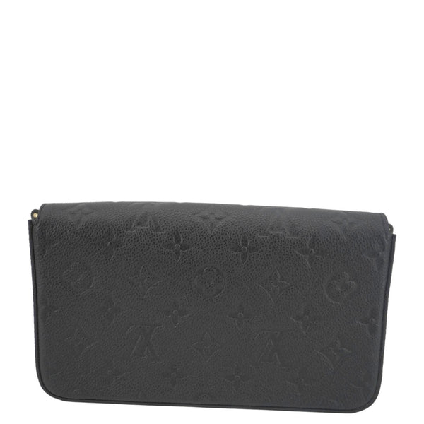 LOUIS VUITTON Felicie Pochette Empreinte Leather Crossbody Bag Black