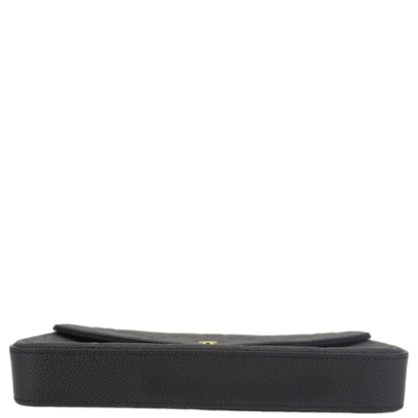 LOUIS VUITTON Felicie Pochette Empreinte Leather Crossbody Bag Black