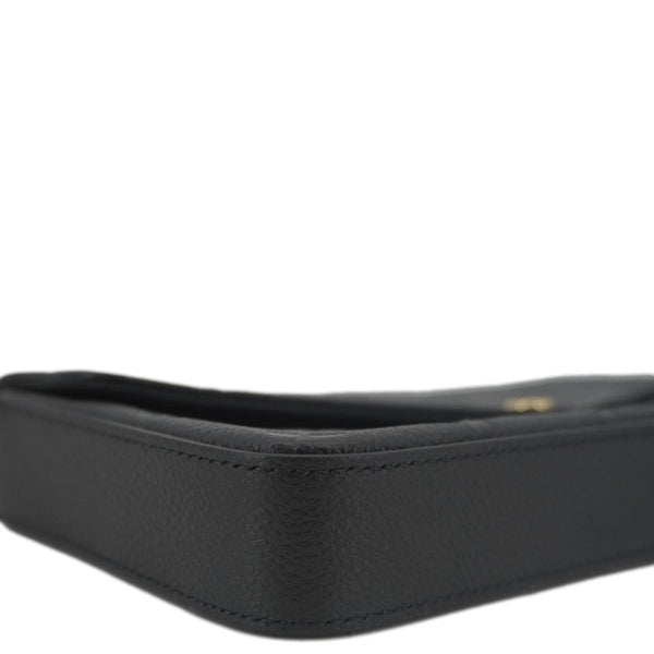 LOUIS VUITTON Felicie Pochette Empreinte Leather Crossbody Bag Black