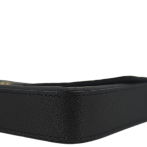 LOUIS VUITTON Felicie Pochette Empreinte Leather Crossbody Bag Black