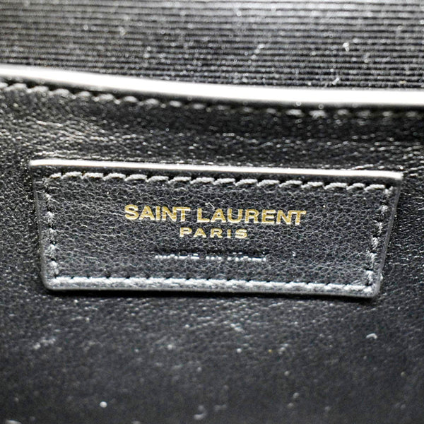 YVES SAINT LAURENT Medium Envelope Leather Chain Shoulder Bag Black