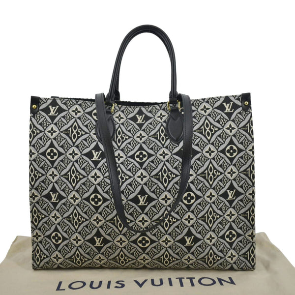 LOUIS VUITTON Onthego GM 1854 Jacquard Tote Bag Grey