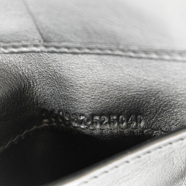 GUCCI Microguccissima Leather Bi-fold Wallet Black 260987