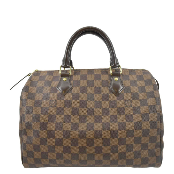 LOUIS VUITTON Speedy 30 Damier Ebene Satchel Bag Brown
