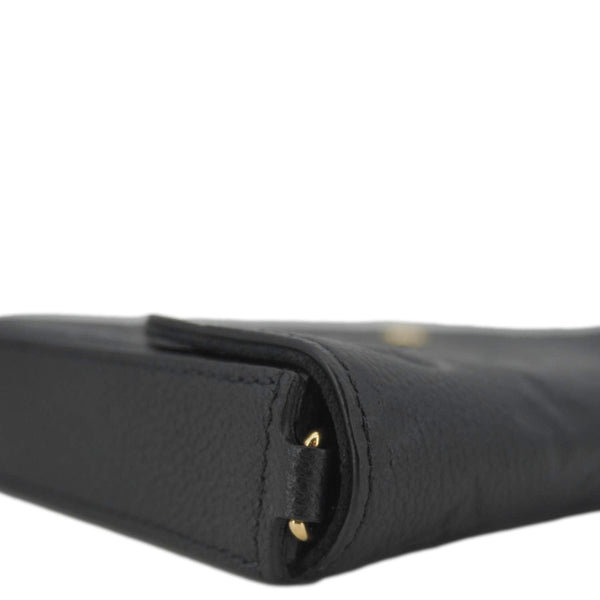 LOUIS VUITTON Felicie Pochette Empreinte Leather Crossbody Bag Black