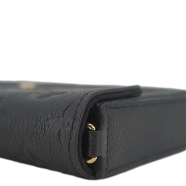 LOUIS VUITTON Felicie Pochette Empreinte Leather Crossbody Bag Black