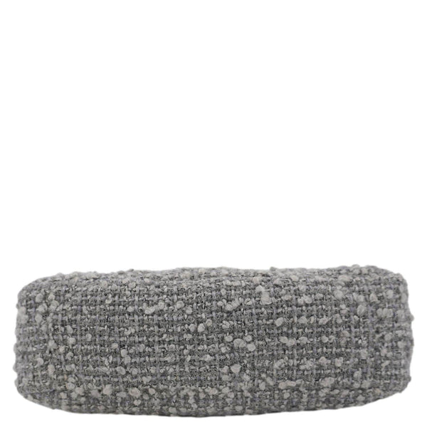 CHANEL 19 Flap Medium Quilted Tweed Shoulder Bag Gray