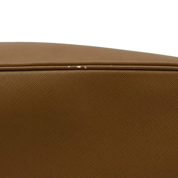 PRADA Promenade Saffiano Leather Satchel Bag Light Brown