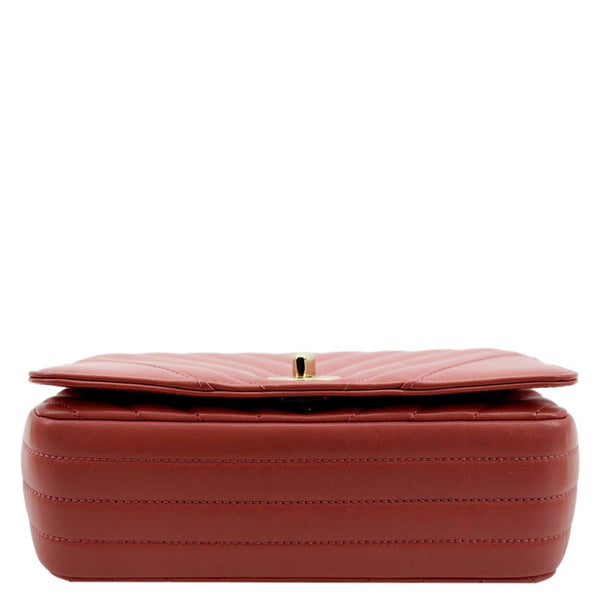 Chanel Statement Flap Quilted Chevron Crossbody Bag in Pink Color - Bottom