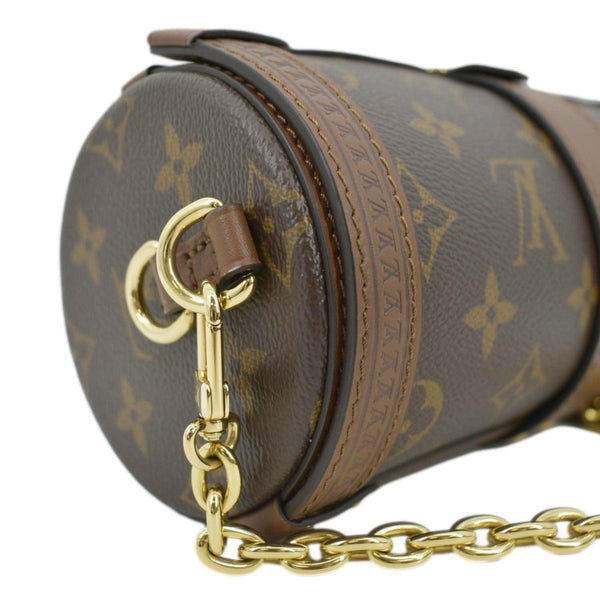 LOUIS VUITTON Papillon Trunk Monogram Canvas Satchel Bag Brown