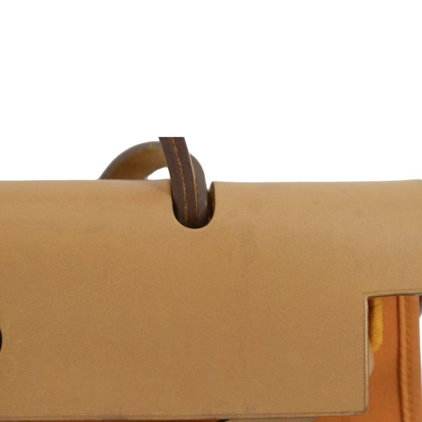 HERMES Herbag Canvas Tote Bag - Bold Orange Elegance