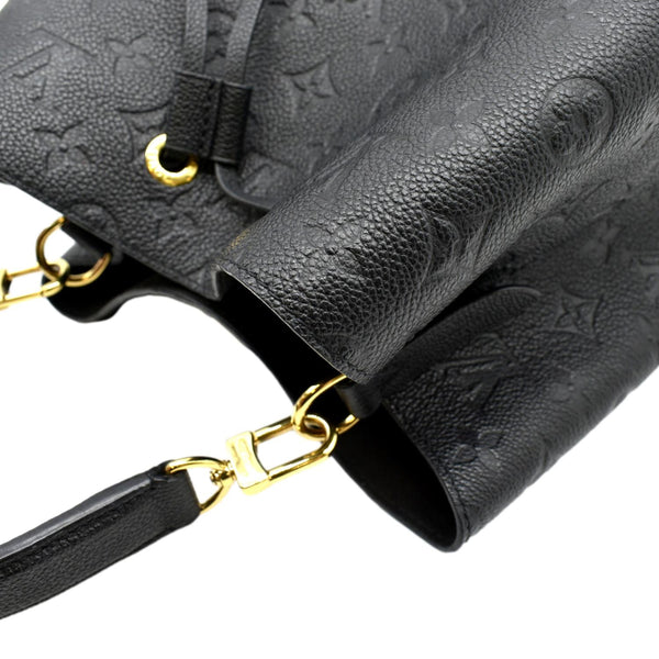 LOUIS VUITTON NeoNoe MM Monogram Empreinte Leather Shoulder Bag Black