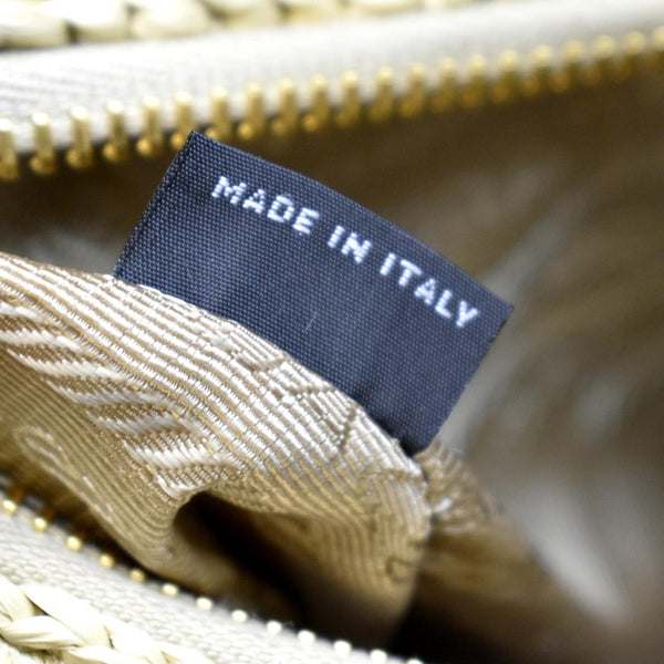 PRADA Re-Edition 2005 Raffia Shoulder Bag Beige