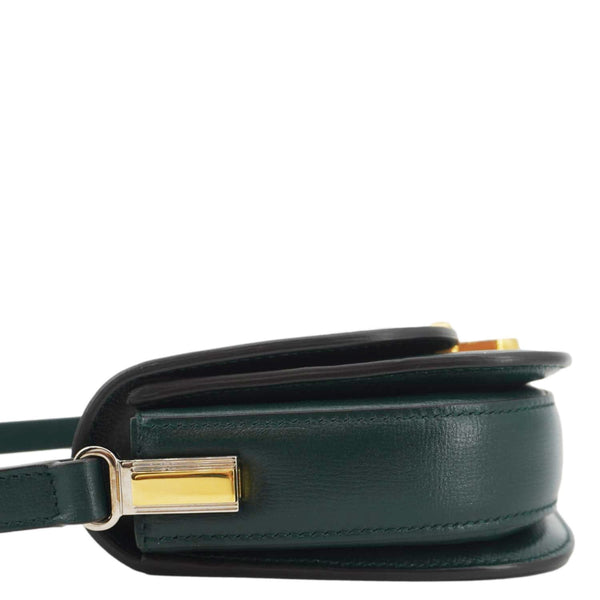 GUCCI Sylvie 1969 Mini Leather Shoulder Bag Green 615965