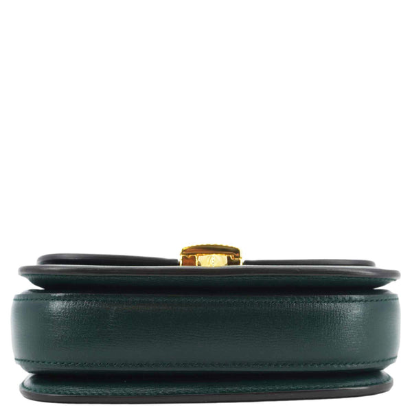 GUCCI Sylvie 1969 Mini Leather Shoulder Bag Green 615965