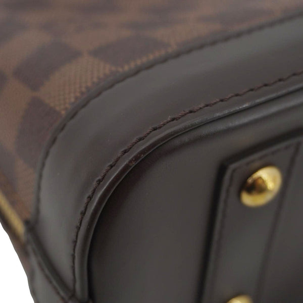 LOUIS VUITTON Alma BB Damier Ebene Satchel Shoulder Bag Brown