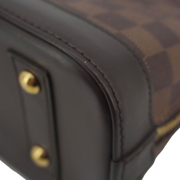 LOUIS VUITTON Alma BB Damier Ebene Satchel Shoulder Bag Brown