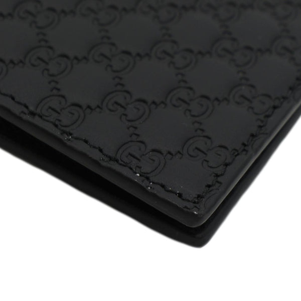 GUCCI Microguccissima Leather Bi-fold Wallet Black 260987