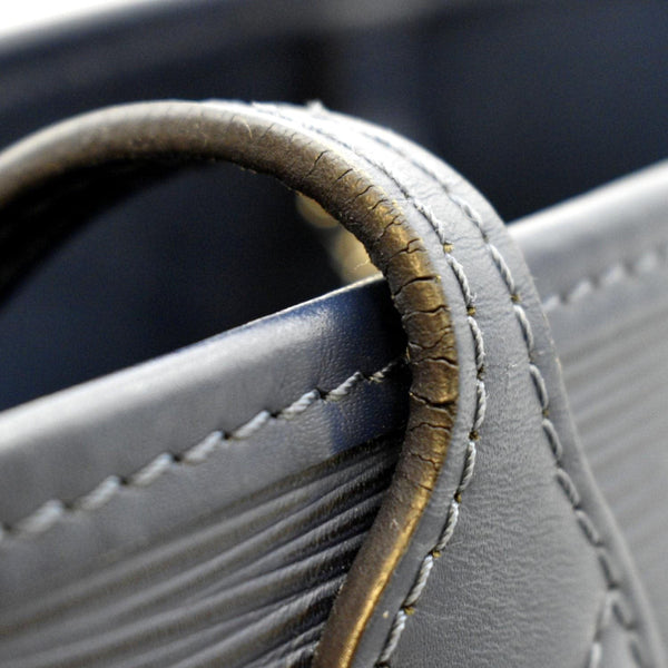 LOUIS VUITTON Neverfull MM Epi Leather Shoulder Bag Blue