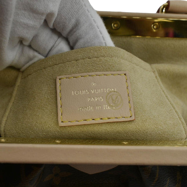 LOUIS VUITTON Monogram Canvas Clutch Shoulder Bag Brown