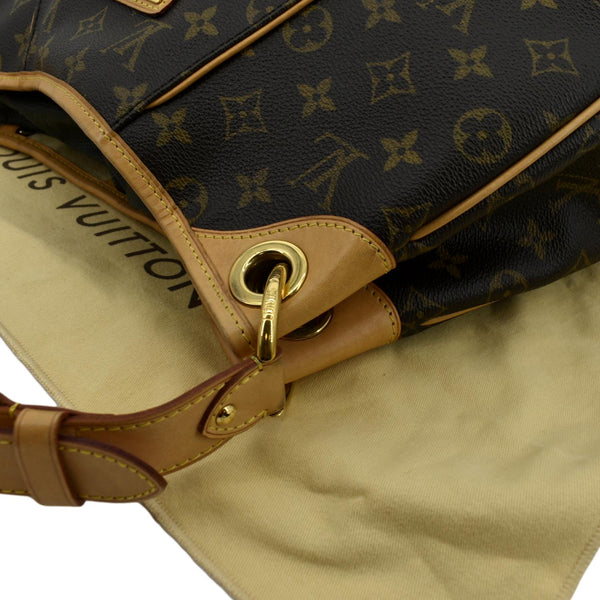 Louis Vuitton Galliera PM Monogram Hobo Shoulder Bag in brown color