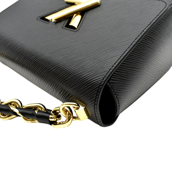 LOUIS VUITTON LV Twist MM Epi Leather Shoulder Bag Black