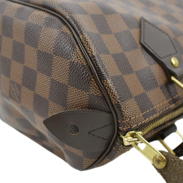 LOUIS VUITTON Speedy 25 Damier Ebene Satchel Bag Brown