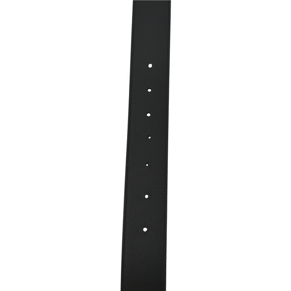 GUCCI Double G Crystal Buckle Leather Belt Size 85.34 Black 525040