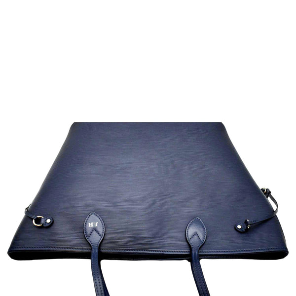 LOUIS VUITTON Neverfull MM Epi Leather Shoulder Bag Blue