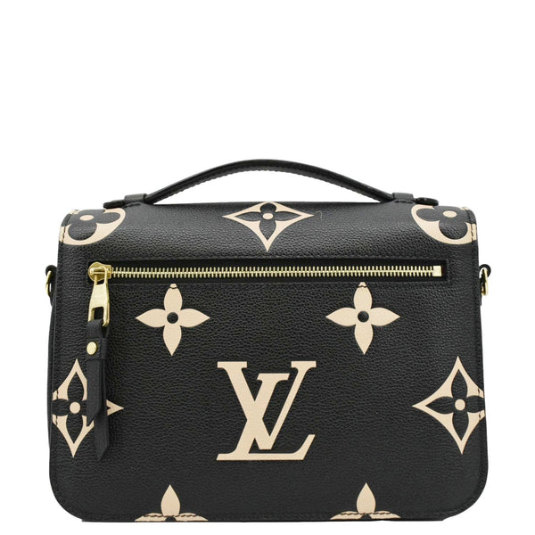 LOUIS VUITTON Pochette Empreinte Leather Crossbody Bag Bicolor back look