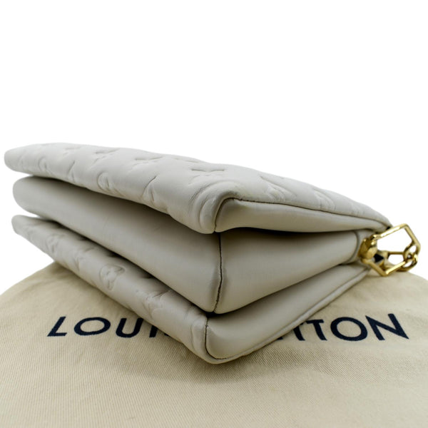 LOUIS VUITTON Coussin PM Monogram Embossed Shoulder Bag Creme