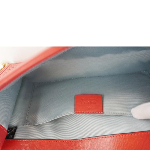 GUCCI Horsebit 1955 Straw Shoulder Bag Red 655667