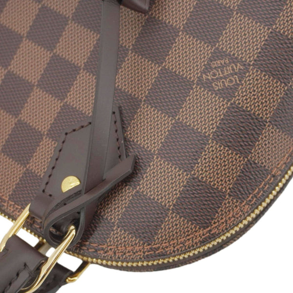 LOUIS VUITTON Alma BB Damier Ebene Satchel Shoulder Bag Brown