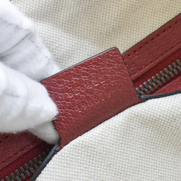 GUCCI Baiadera Stripe Script Logo Half Moon Canvas Shoulder Bag Multicolor 626422