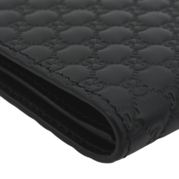 GUCCI Microguccissima Leather Bi-fold Wallet Black 260987