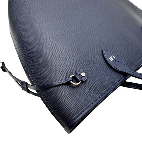 LOUIS VUITTON Neverfull MM Epi Leather Shoulder Bag Blue