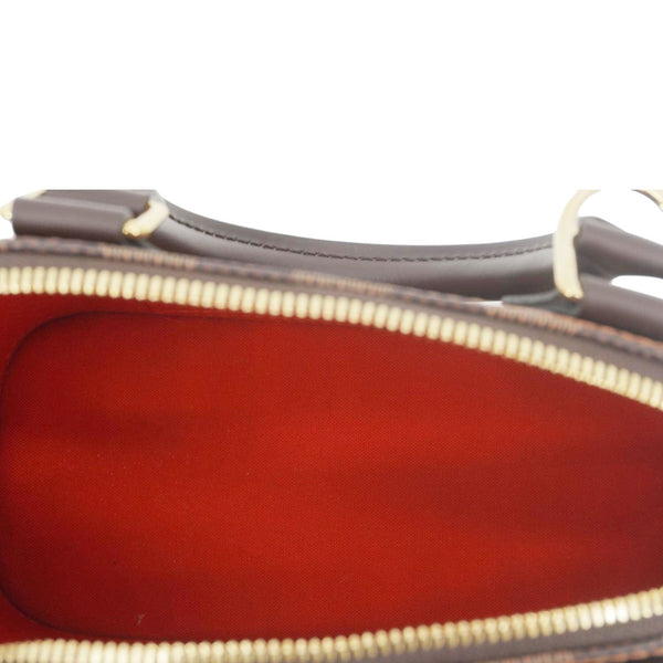 LOUIS VUITTON Alma BB Damier Ebene Satchel Shoulder Bag Brown