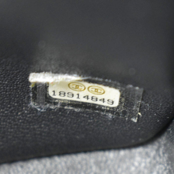 CHANEL Classic Medium Double Flap Patent Leather Shoulder Bag Black