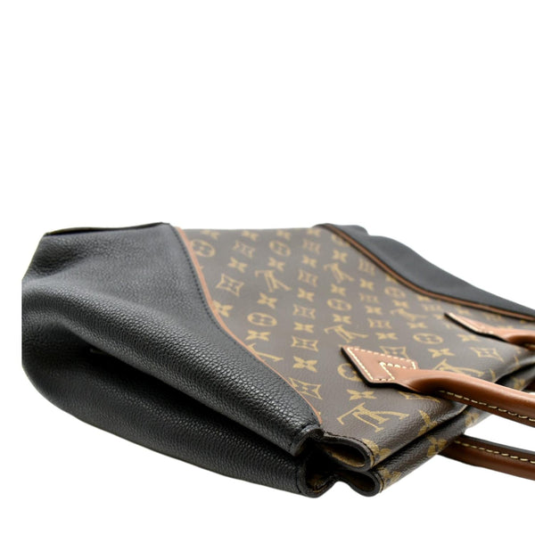 LOUIS VUITTON W PM Monogram Canvas Tote Bag Brown