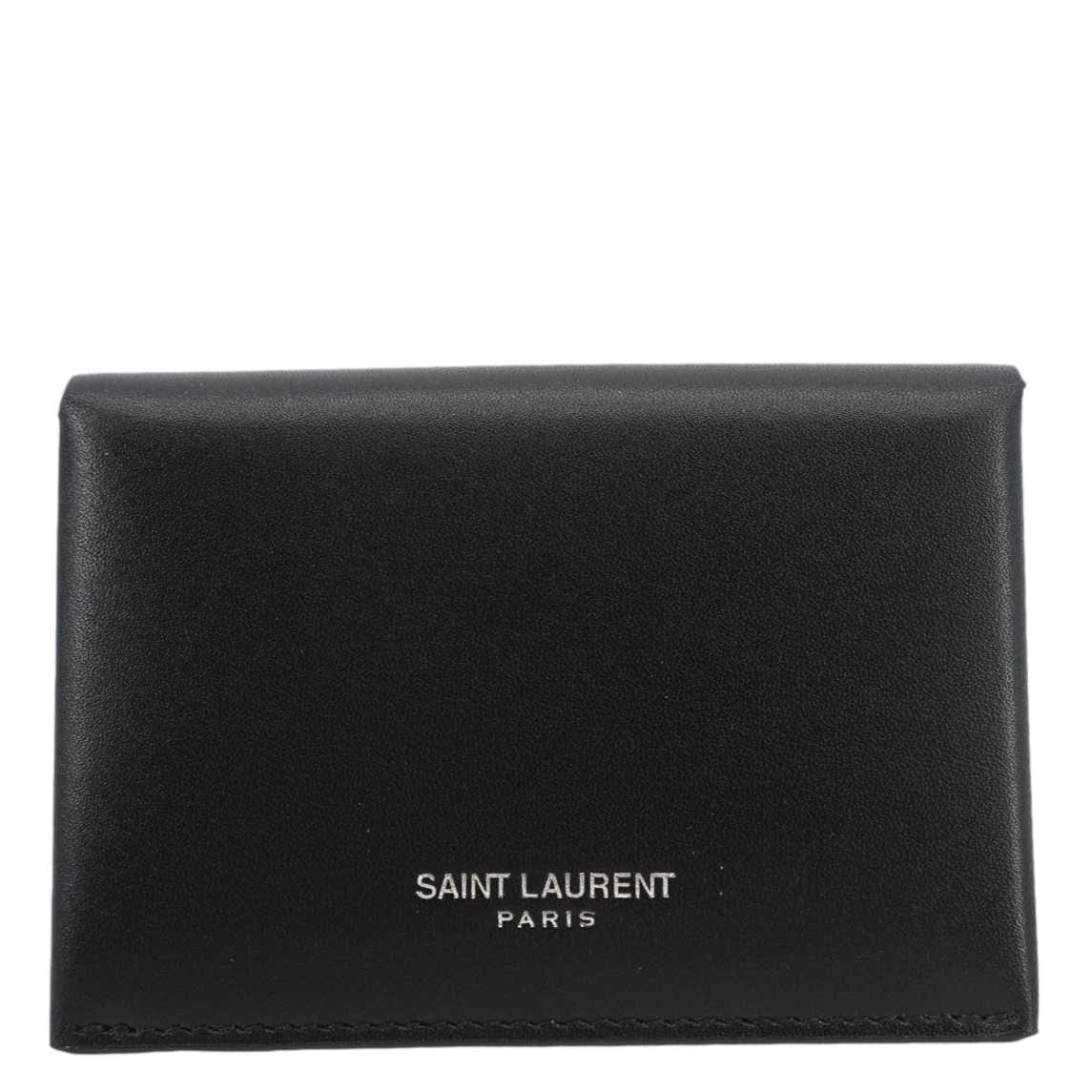 YVES SAINT LAURENT Paris Business Smooth Leather Card Case Black